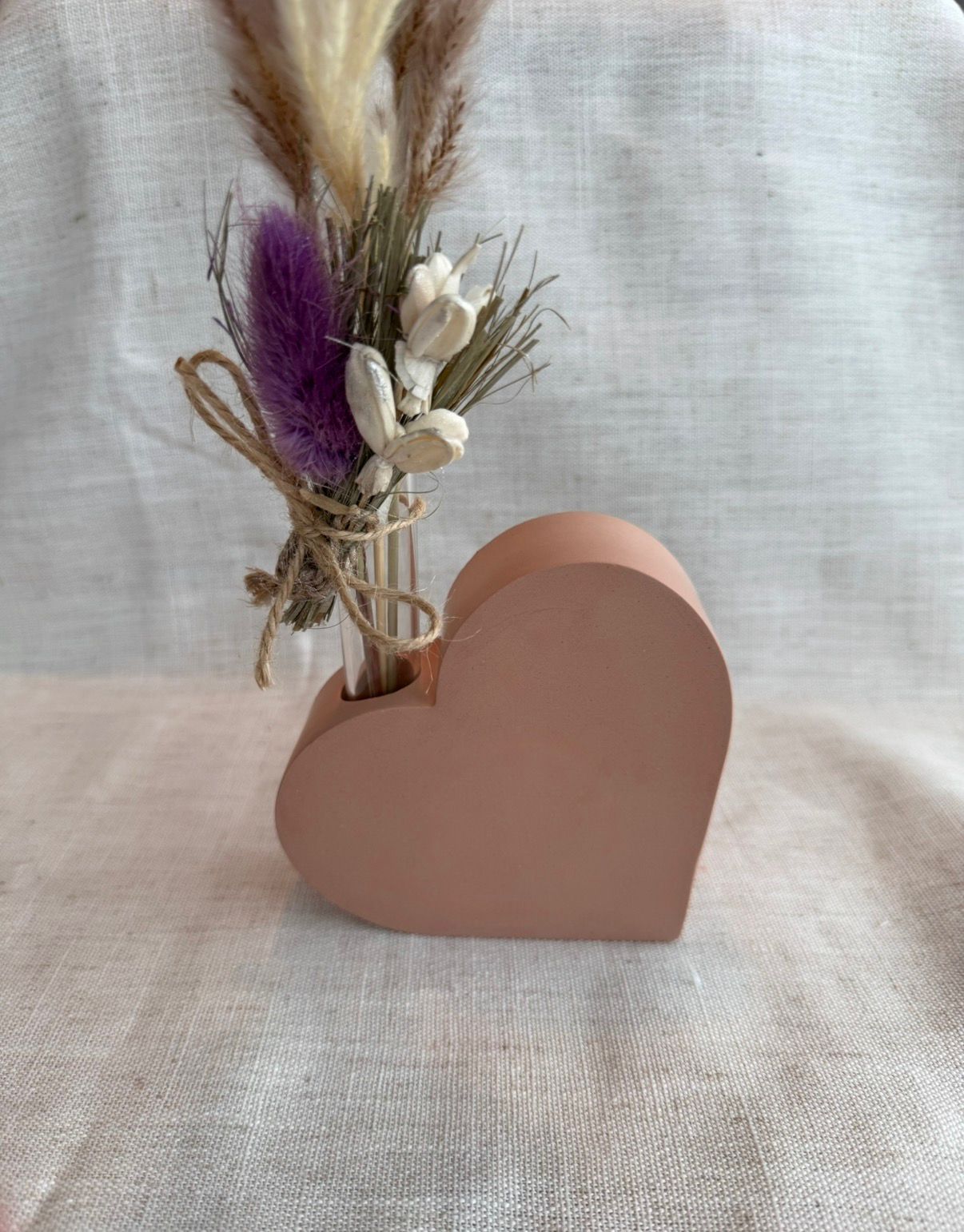 ❤️ Heart-shaped vase including test tube – Love –