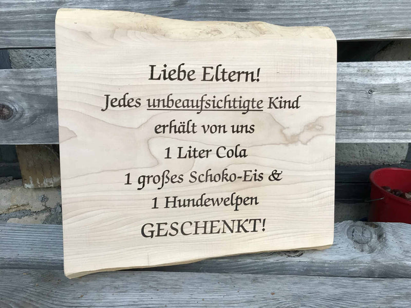 🌿 Wooden saying