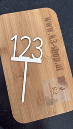🍰 Cake-Topper Schule 123 (personalisierbar)