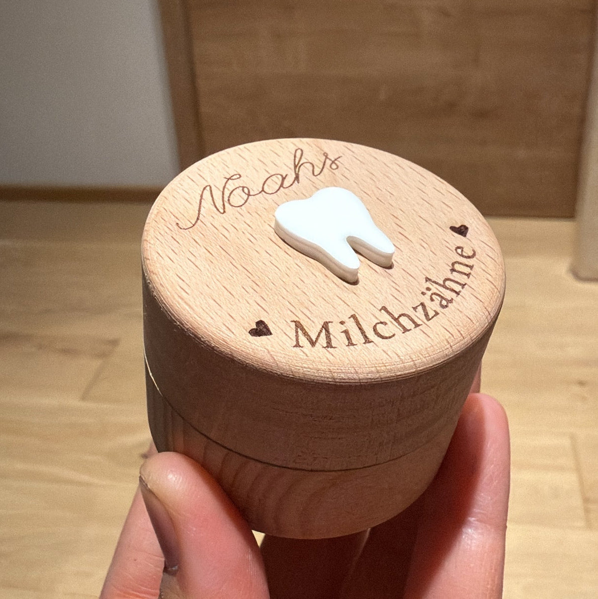 🦷✨ Erinnerungsbox aus Holz – für Milchzähne, Nabelschnur & besondere Momente (personalisierbar)