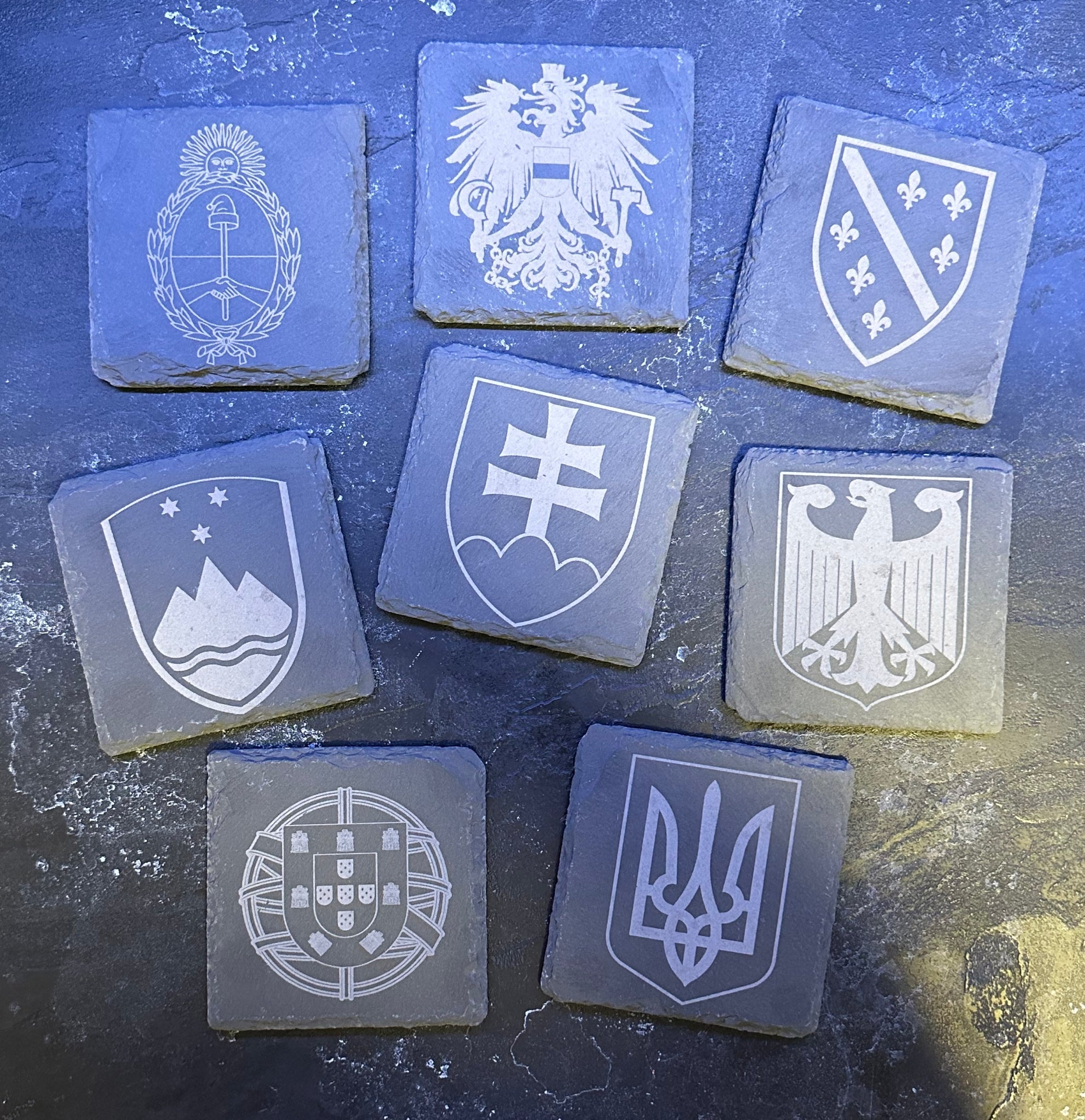 🌍 Untersetzer-Set "all around the world"