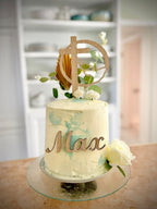 🍰 Cake-Topper Kreuz Taufe (personalisierbar)