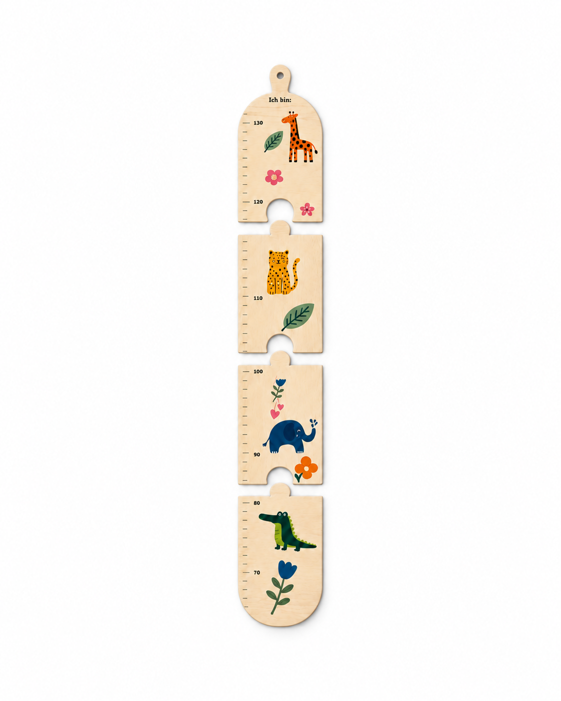 📏 Messlatte aus Holz für Kinder – personalisierbar mit UV-Druck