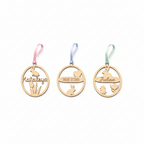 🐰🌿 Rundes Osterdeko-Set – 3-teilig aus Holz, mit liebevollen Motiven (personalisierbar)