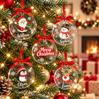 🎄 Weihnachtskugel aus Acryl – Ø ca. 7,6 cm, personalisierbar mit UV-Druck