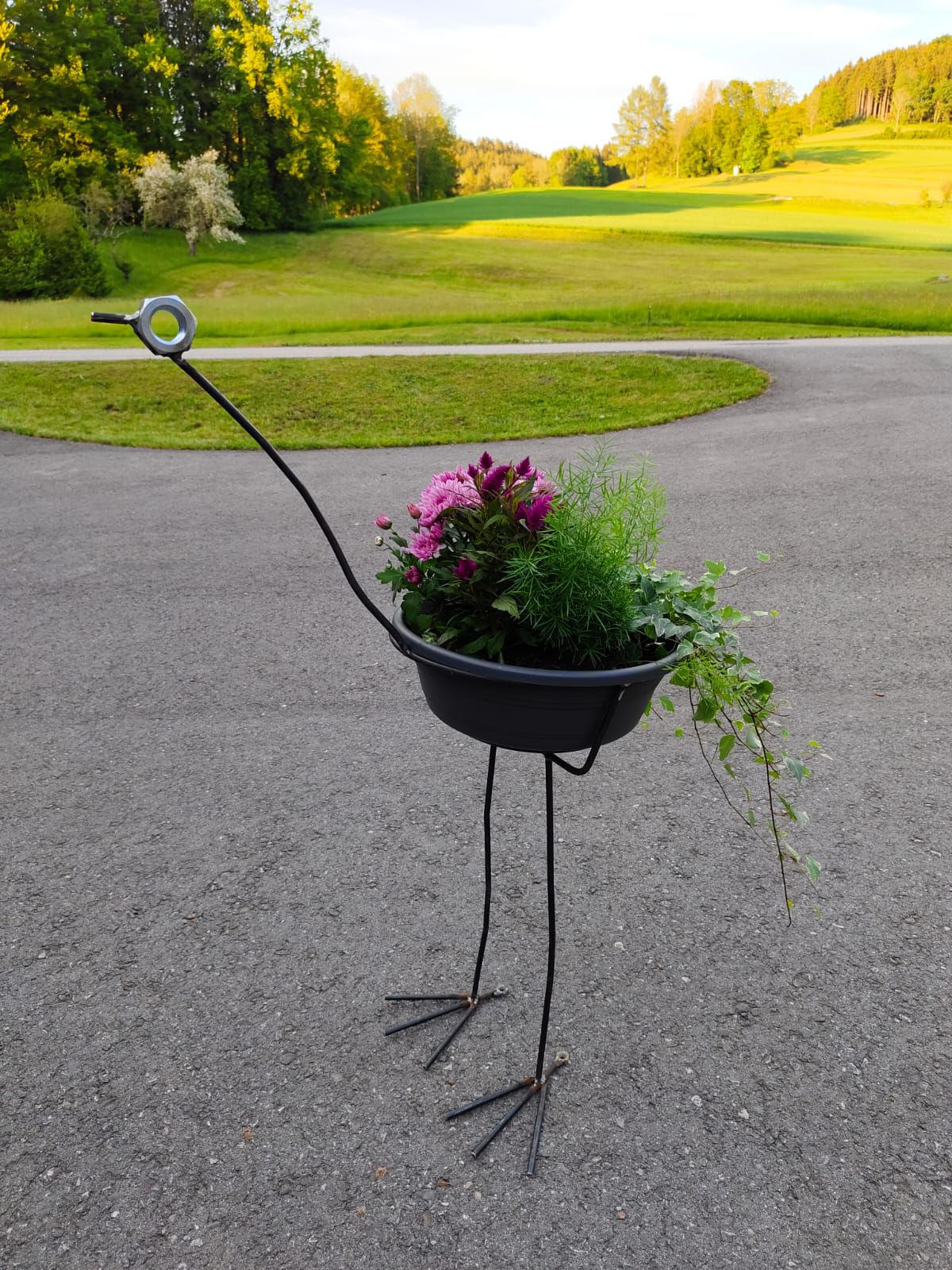 🦩 Blumentopf-Halter Flamingo