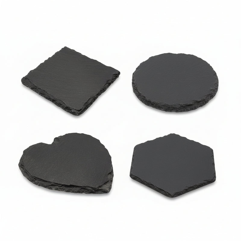 🪨 Coaster set (4 pieces) stone, various shapes (personalizable)