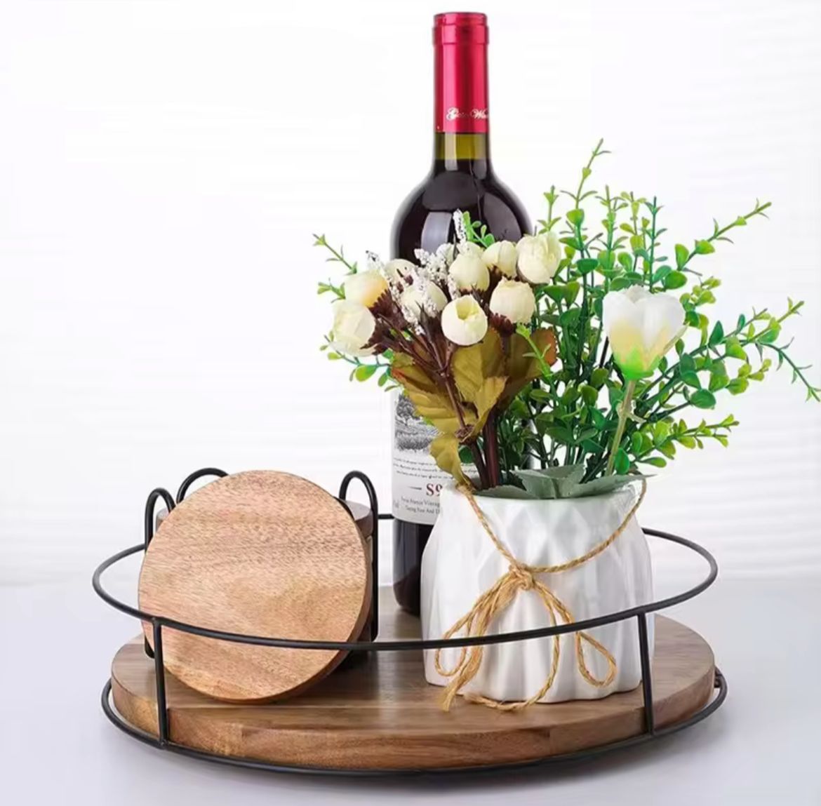 🪵 Untersetzer-Set (4er) Holz inkl. Bieröffner (personalisierbar)