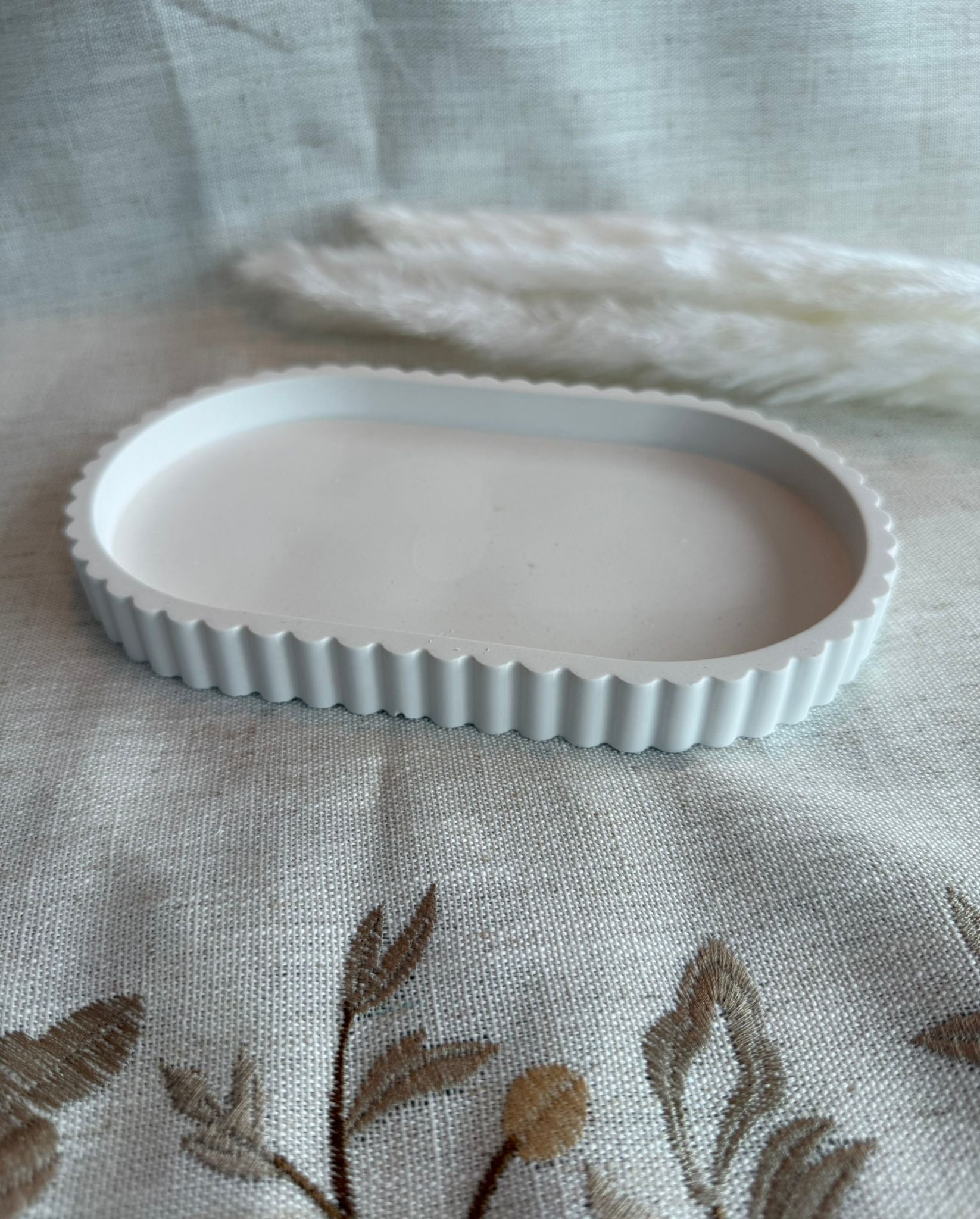 🟤 Oval-Teller – Dekoratives Tablett