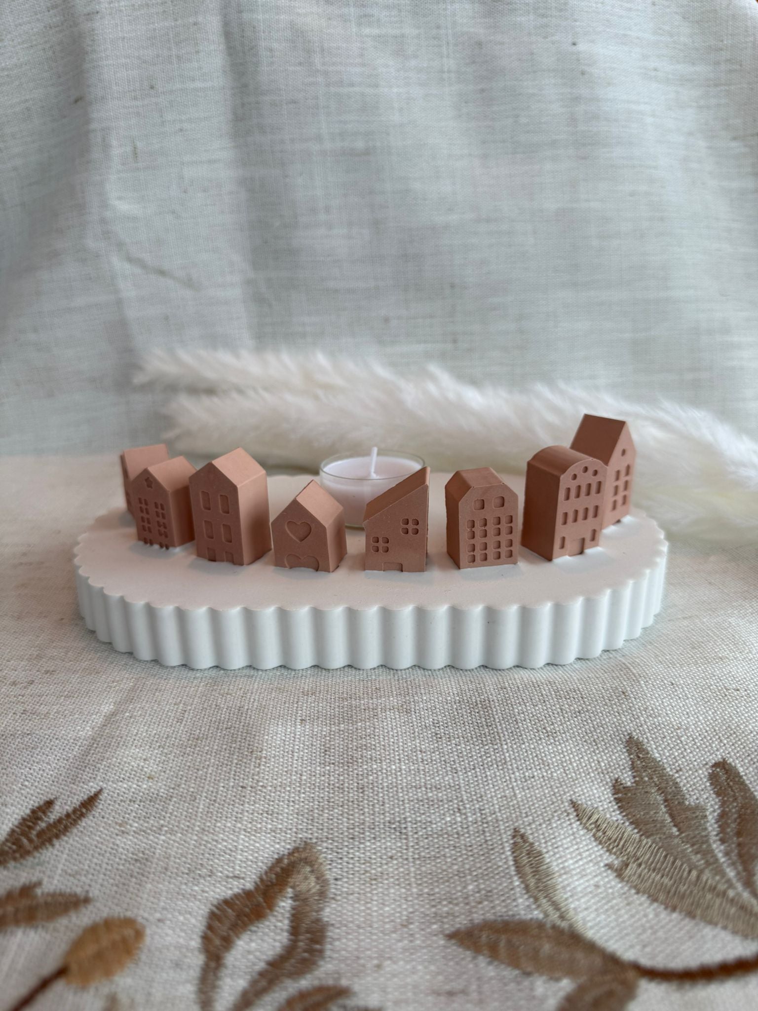 🏠 Haus & Platte – Dekoratives Set