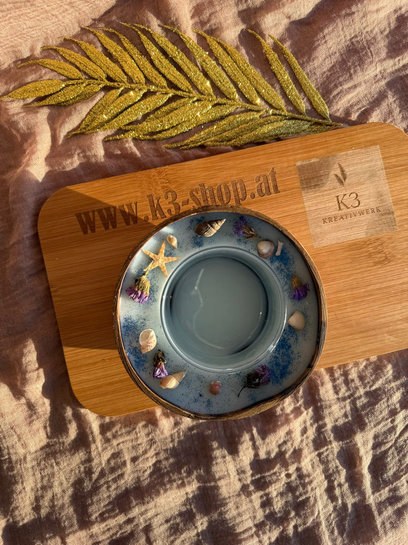 🥥🕯️ Handmade coconut candle – Natural coconut wax in a real coconut shell "Kimberly" (personalizable)
