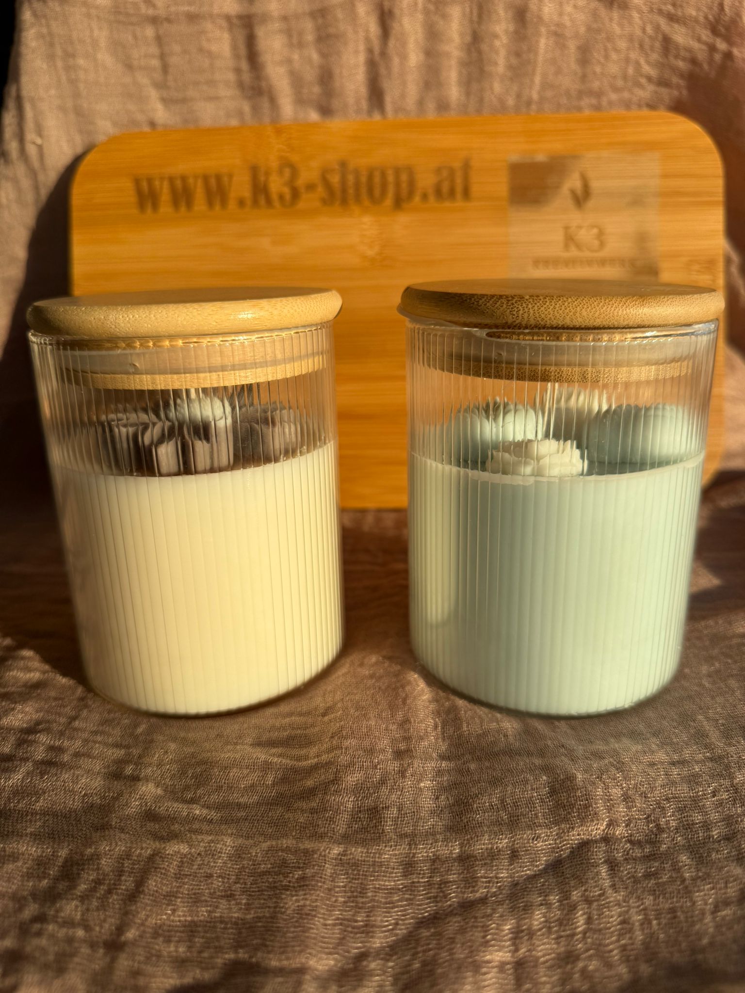 🕯️ Duftkerze Vanille – handgegossen & dekorativ