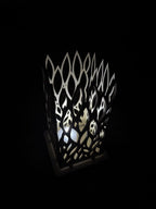 🕯️ Moderner Teelichthalter aus Holz – stilvolle Struktur