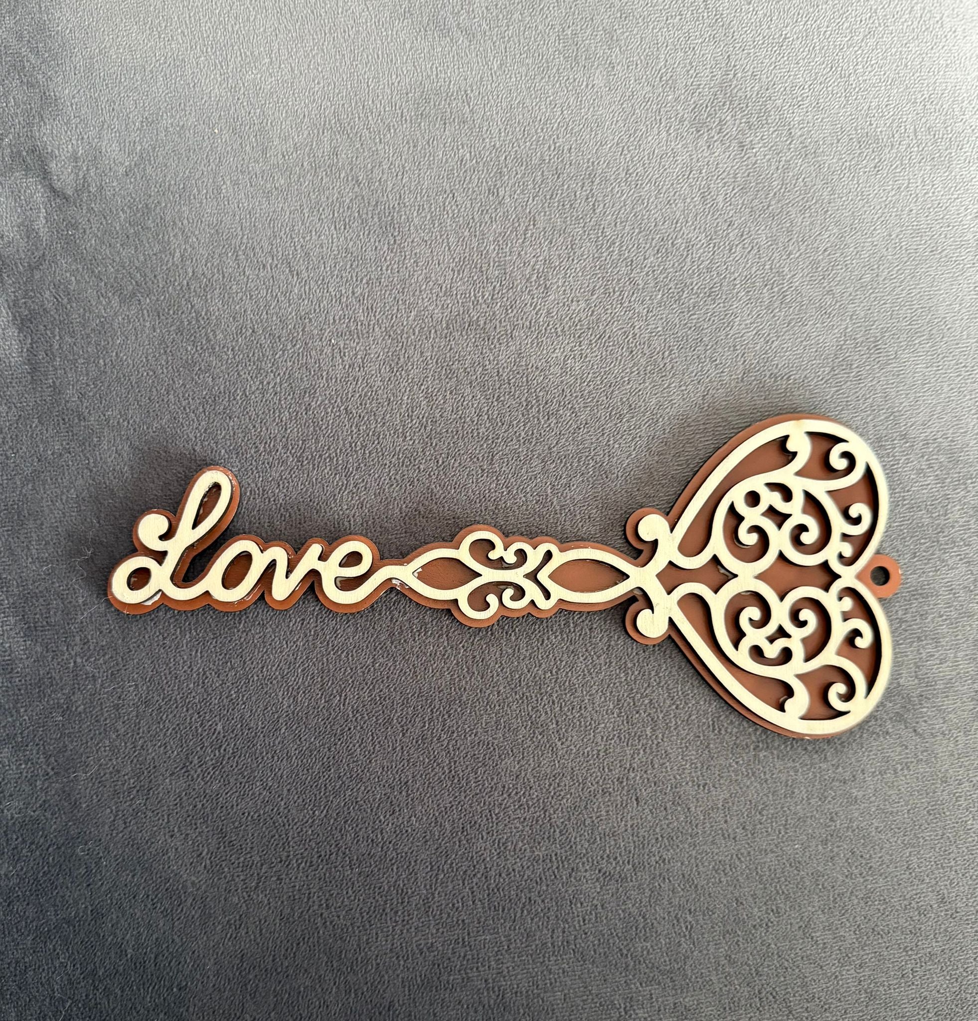 🔑 Love Key aus Holz – dekoratives Herzstück