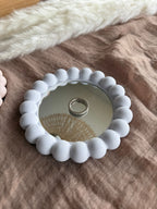 🫧 Bubble-Schmuckablage rund mit Spiegel versch. Farben