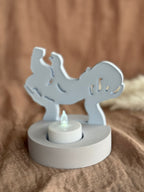 🤍 Schützende Hände mit Baby & Teelichthalter versch. Farben