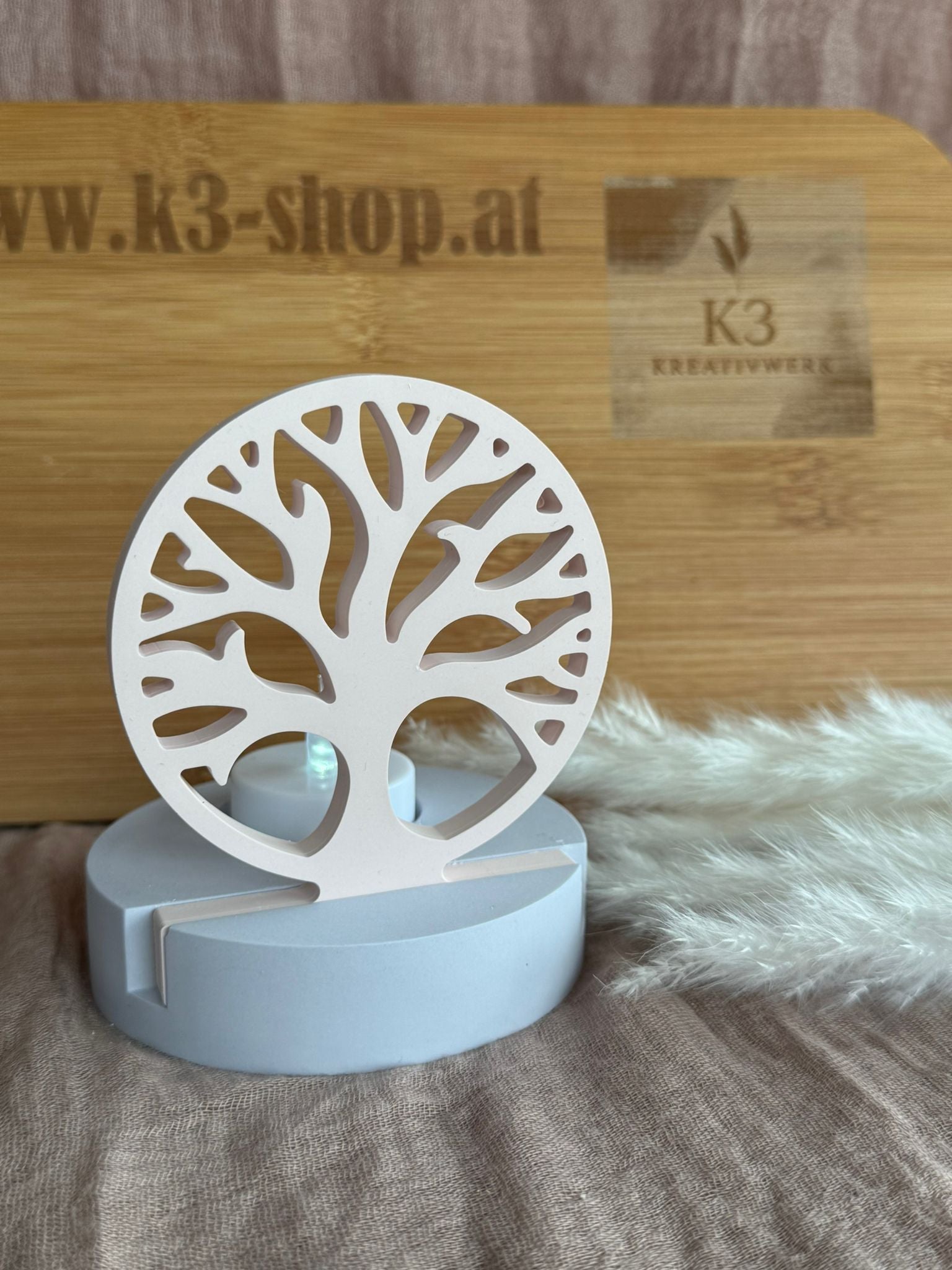 🌳 Lebensbaum mit Teelichthalter versch. Farben