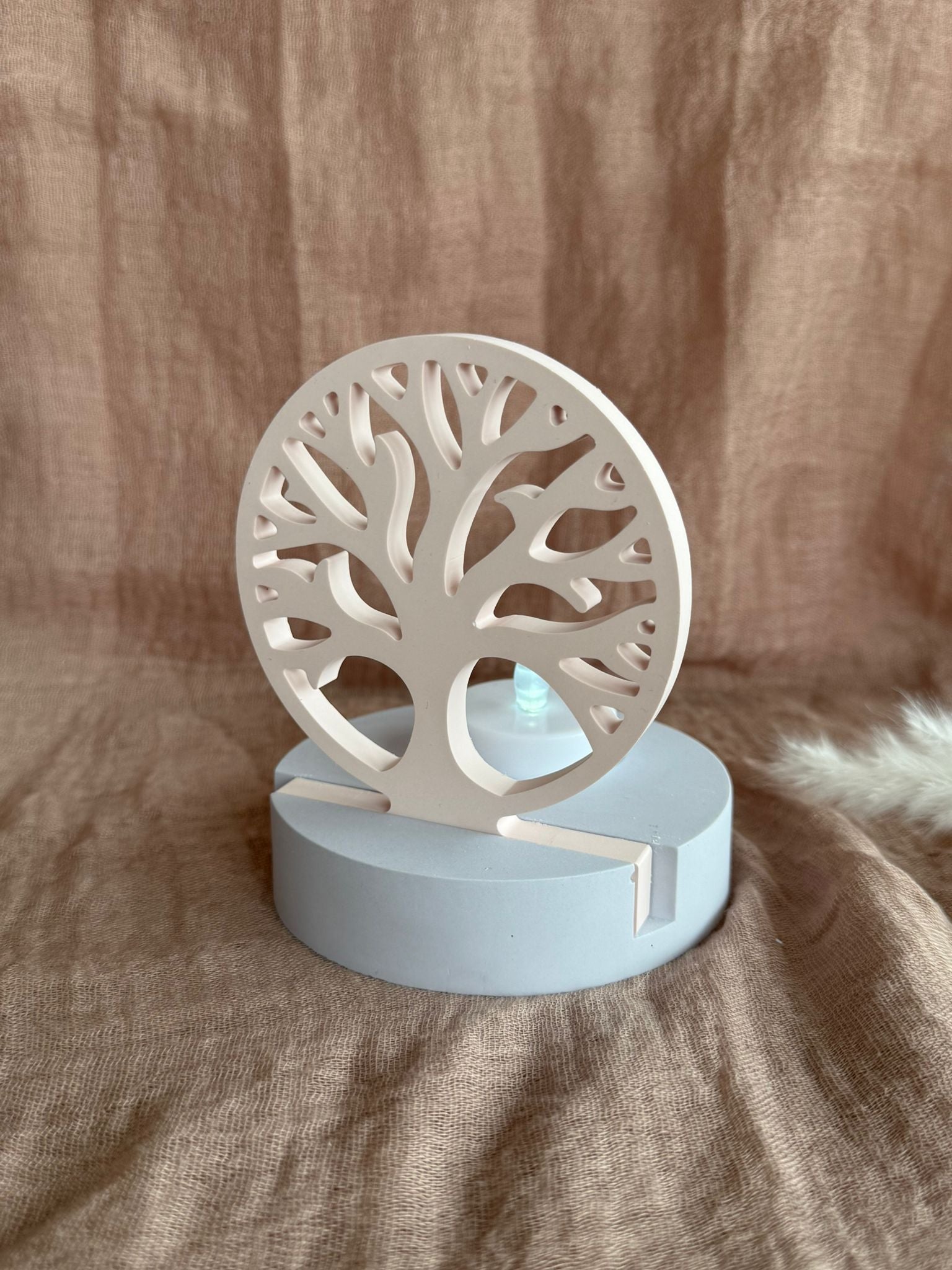 🌳 Lebensbaum mit Teelichthalter versch. Farben