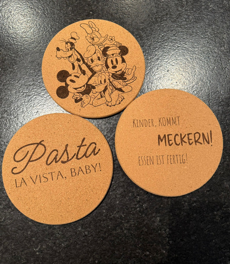 🌿 Cork coasters – natural & versatile (personalizable)