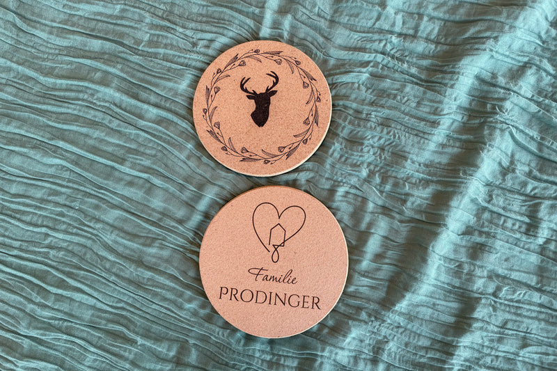 🌿 Cork coasters – natural & versatile (personalizable)