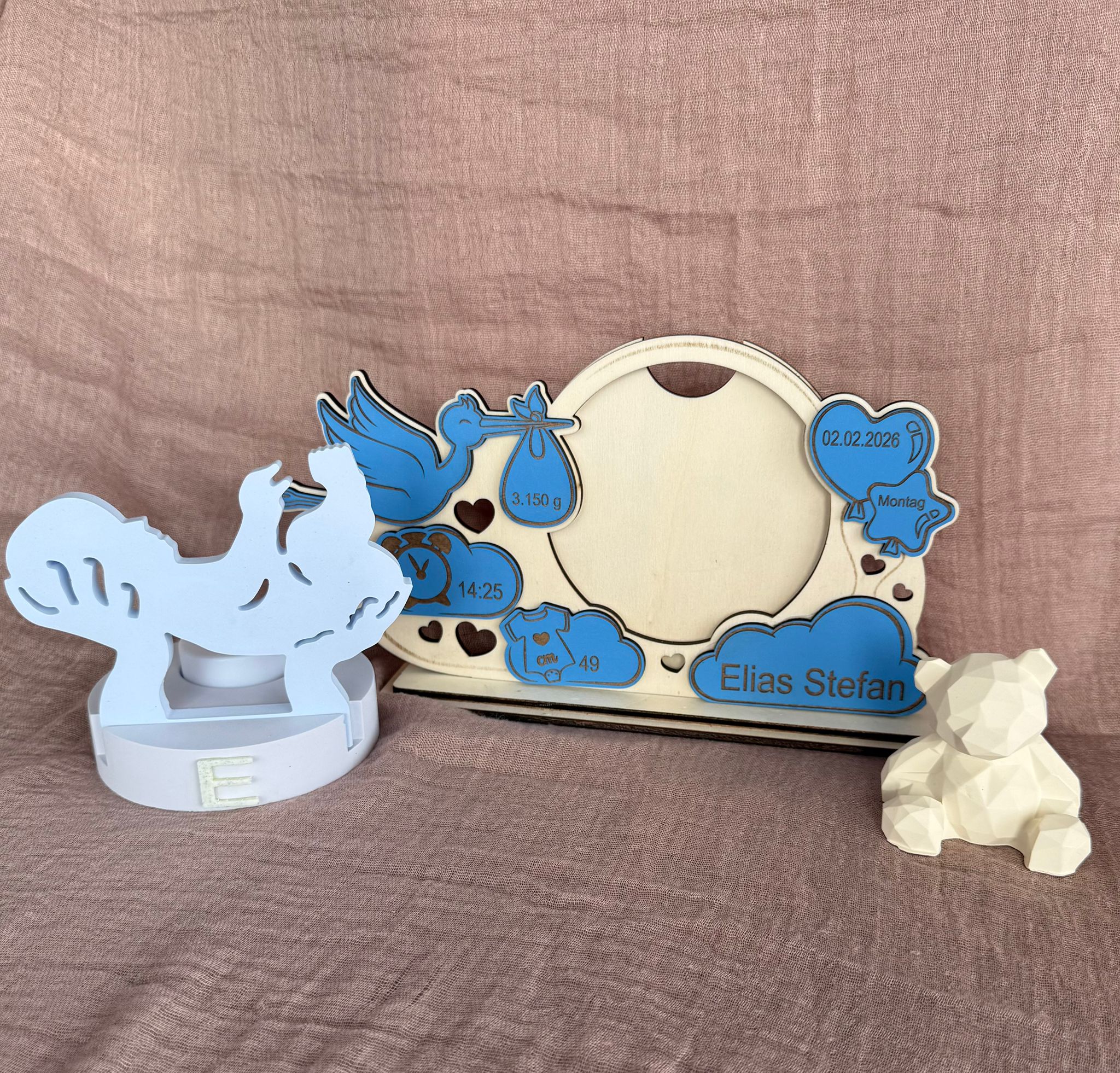 💕 Willkommenszauber – Geschenkset zur Geburt (personalisierbar)