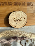 🪵 Platzkarte / Namensschild / Tischnummer aus Holz (personalisierbar)