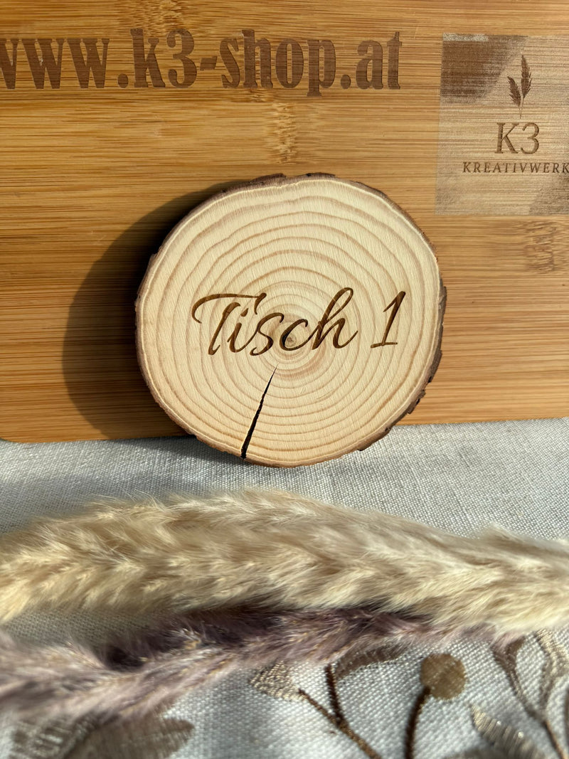 🪵 Wooden place card / name tag / table number (personalizable)