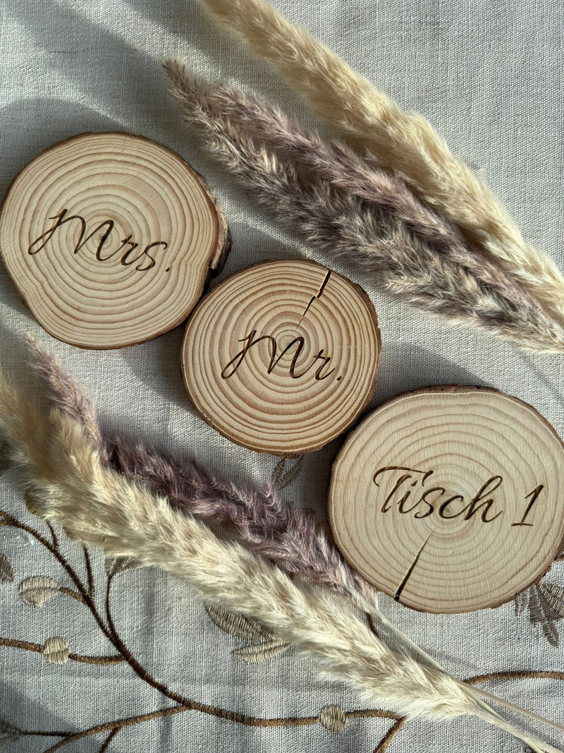 🪵 Wooden place card / name tag / table number (personalizable)