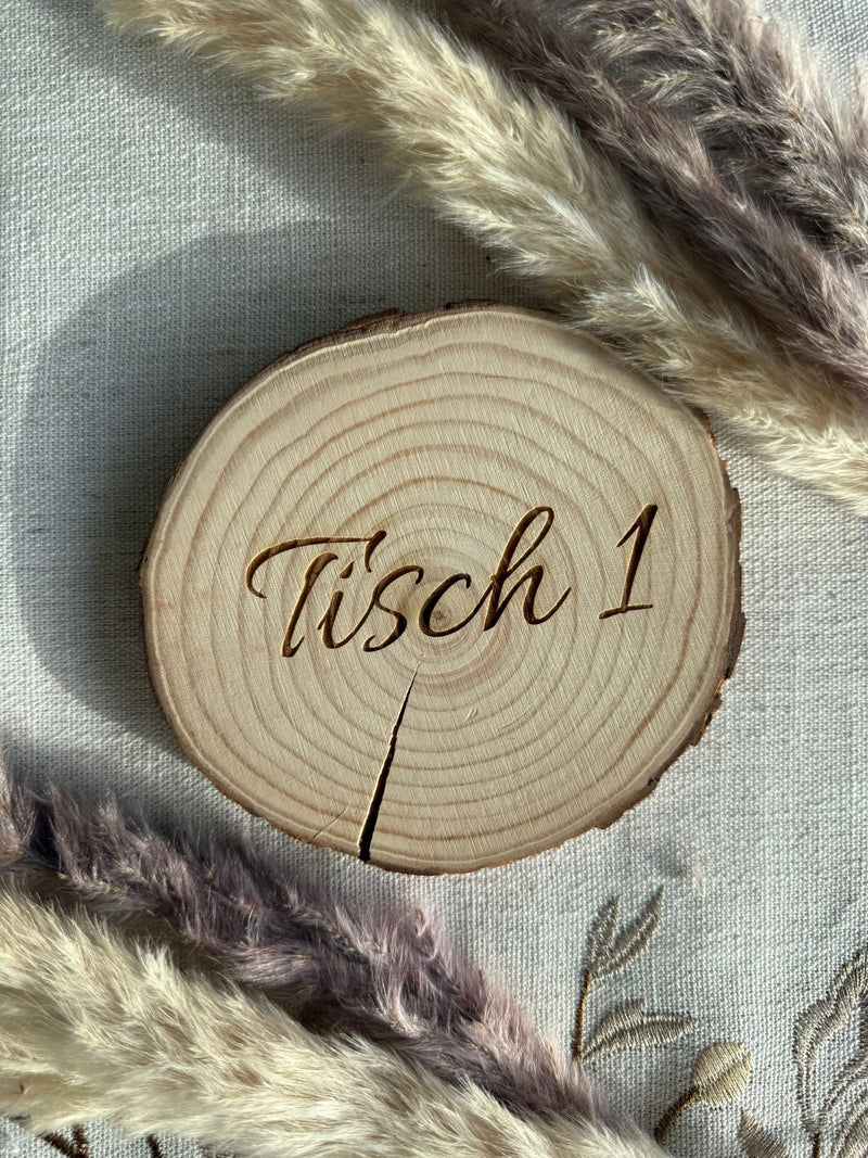 🪵 Wooden place card / name tag / table number (personalizable)
