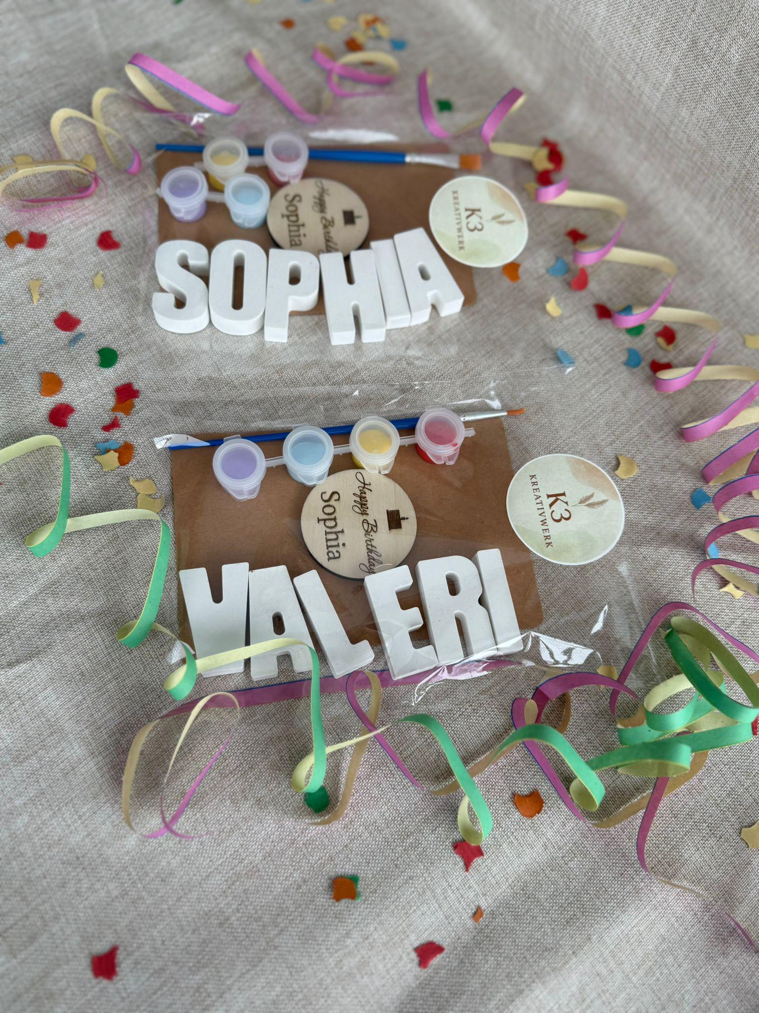 🎨 Personalisiertes DIY Malset Geburtstagsparty mit Name – Kreativer Pinsel-Spaß für Kinder (personalisierbar)