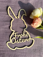 🐰 Türkranz „Frohe Ostern“ aus Holz – liebevolle Osterdekoration
