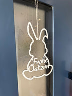 🐰 Türkranz „Frohe Ostern“ aus Holz – liebevolle Osterdekoration