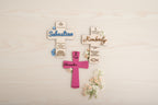 ✝️ Kreuz aus Holz – Geschenk zur Taufe, Erstkommunion uvm. (personalisierbar)