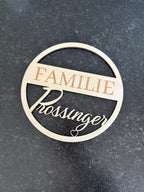 🏡 Türkranz „Familie + Name“ aus Holz (personalisierbar)