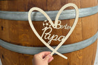 ❤️ Herz aus Holz „Bester Papa“ (personalisierbar)