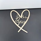 ❤️ Herz aus Holz „Bester Papa“ (personalisierbar)