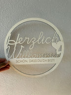 🚪✨ Türkranz aus Holz „Schön, dass du da bist!“ – liebevolle Willkommensdeko (personalisierbar)