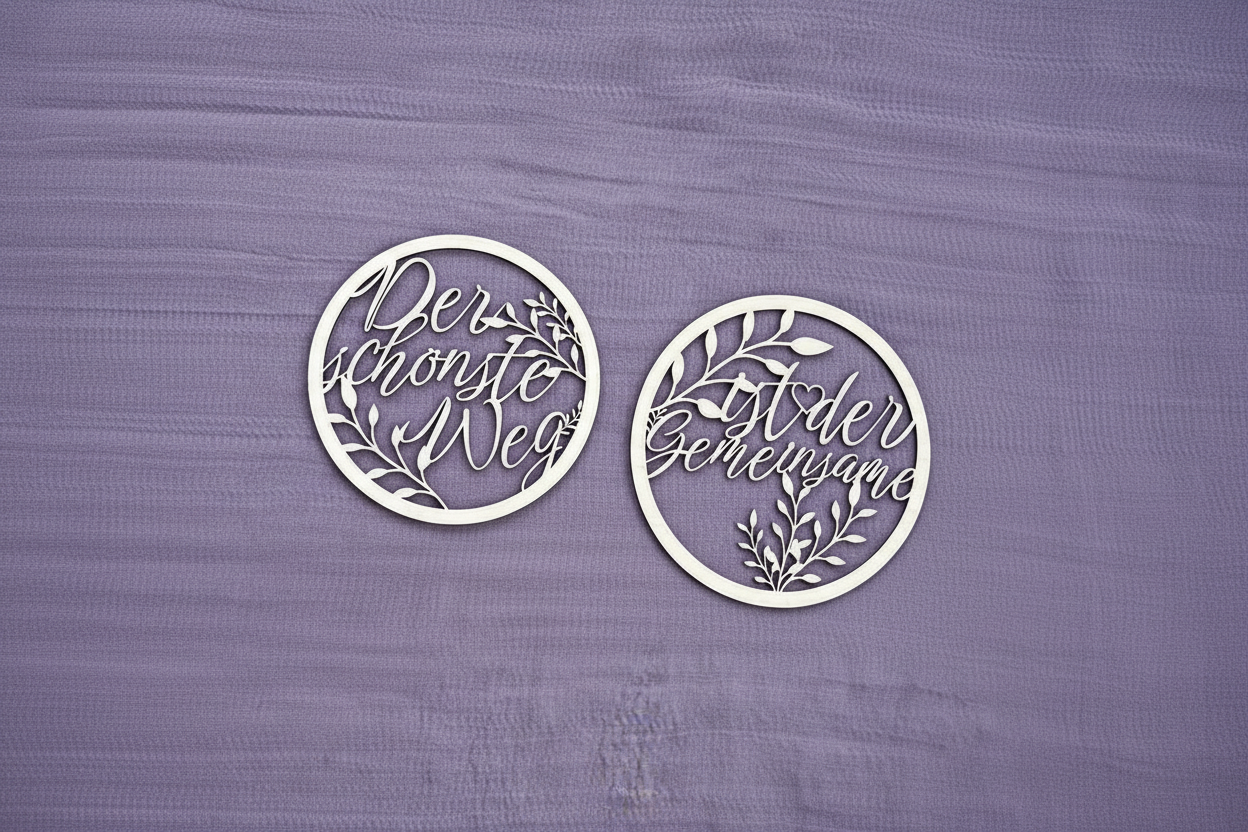 💍✨ 2-teiliger Loop aus Holz für Hochzeit & besondere Anlässe (personalisierbar)