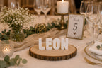 🪵✨ Holz-Untersetzer mit Name aus Gips –  Dekoration mit besonderem Charme (personalisierbar)