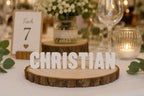 🪵✨ Holz-Untersetzer mit Name aus Gips –  Dekoration mit besonderem Charme (personalisierbar)