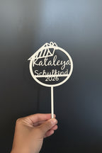🍰 Cake-Topper Schulkind Tüte Name und Jahr v1 (personalisierbar)