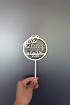 🍰 Cake-Topper Schulkind Tüte Name und Jahr v1 (personalisierbar)