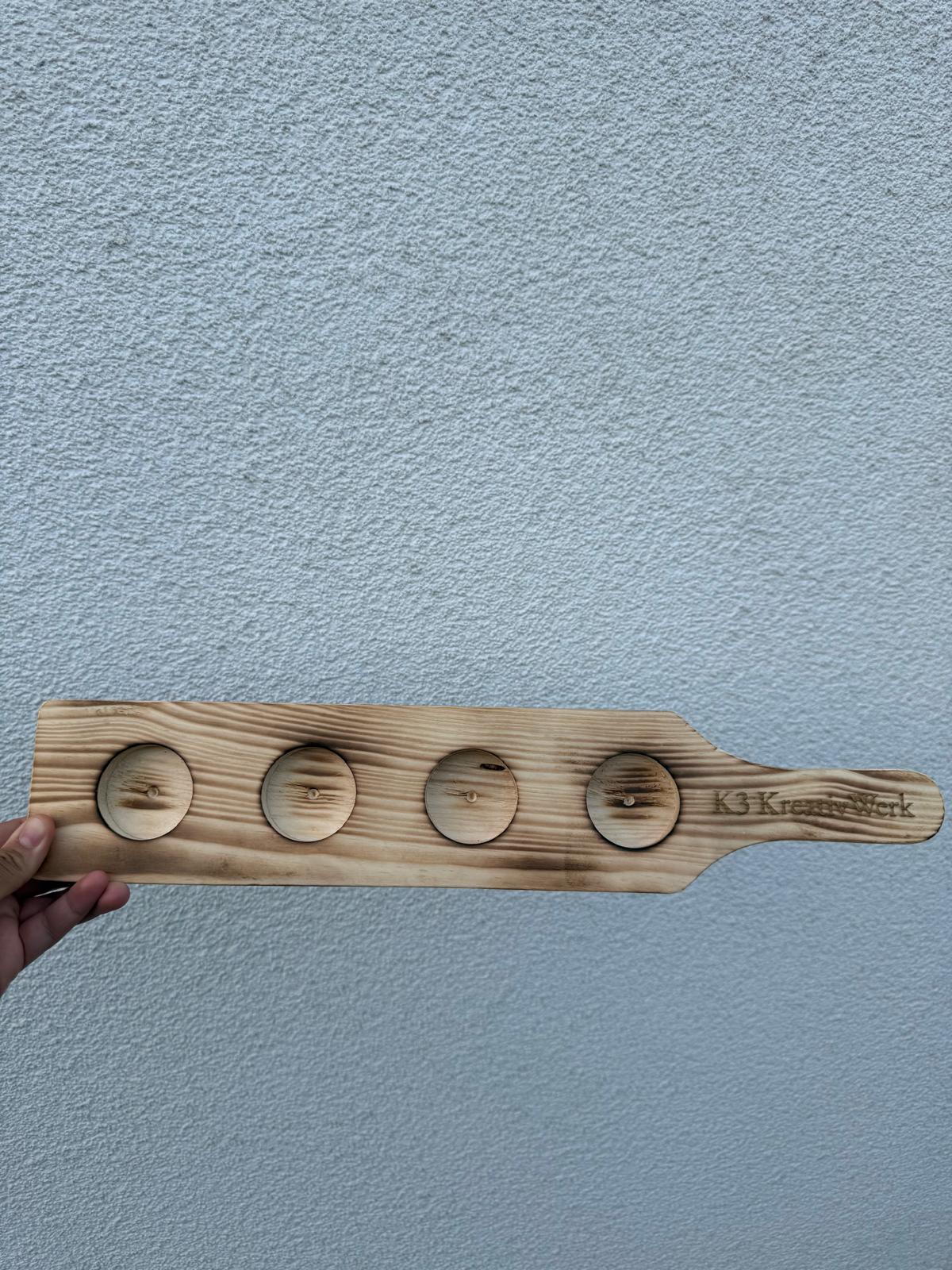 🍺🪵 Bierverkostungsbrett aus Holz (personalisierbar)