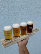 🍺🪵 Bierverkostungsbrett aus Holz (personalisierbar)