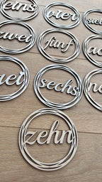 🪵 Tischnummer aus Holz 10er (personalisierbar)