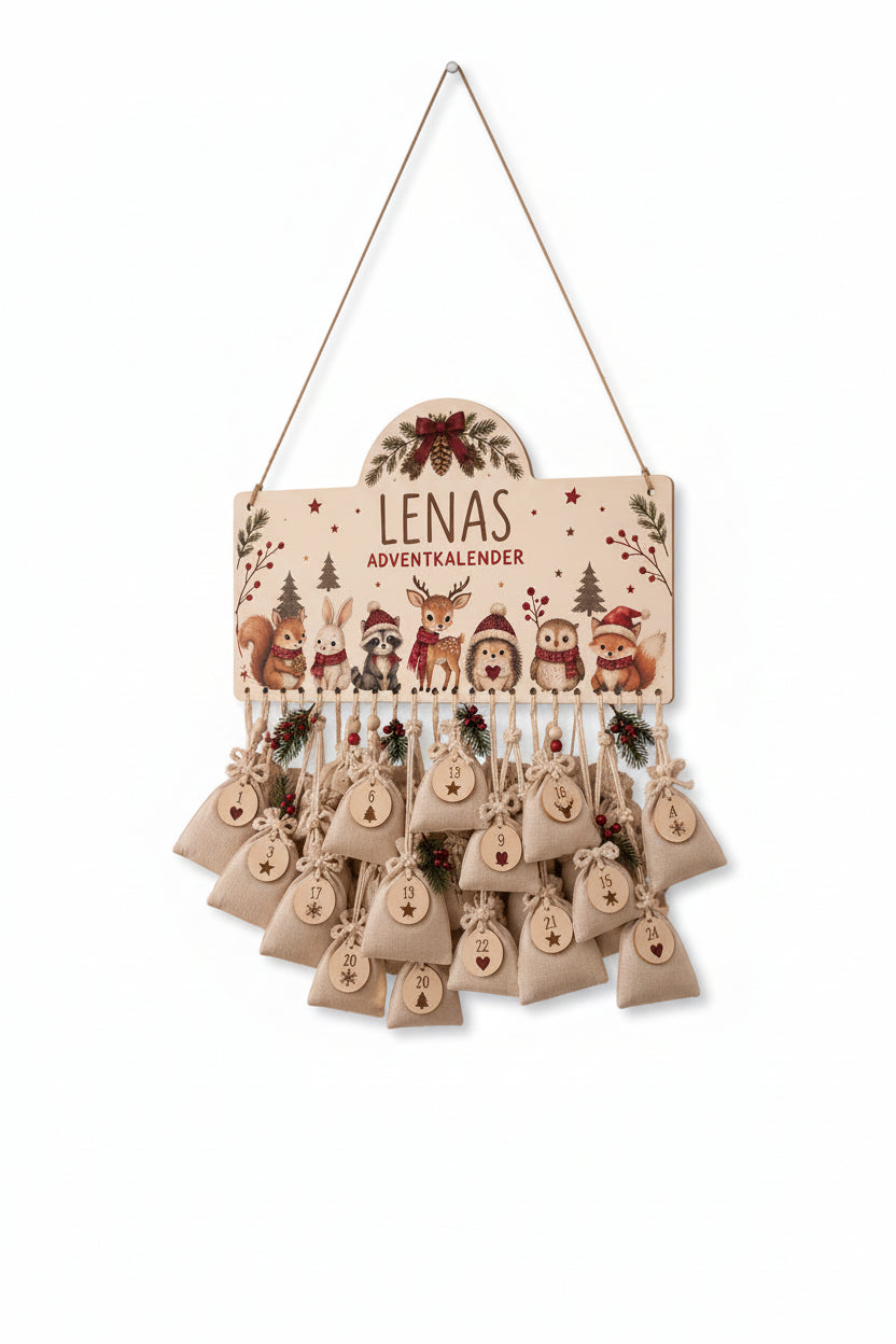🎄 Adventkalender aus Holz (personalisierbar)