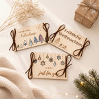 🎁 Geldgeschenk-Karte aus Holz zu Weihnachten (personalisierbar)
