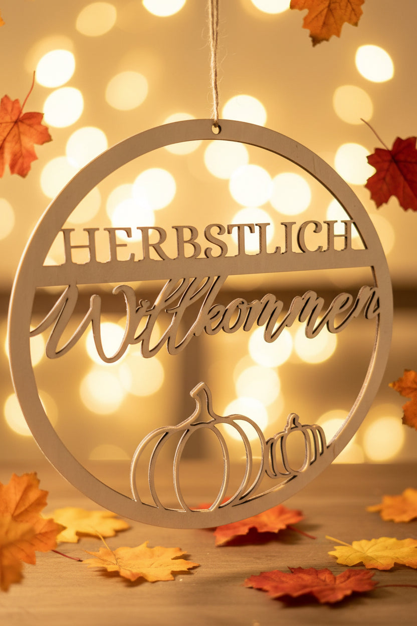 🍂 Türkranz aus Holz „Herbst“ - verschiedene Motive (personalisierbar)