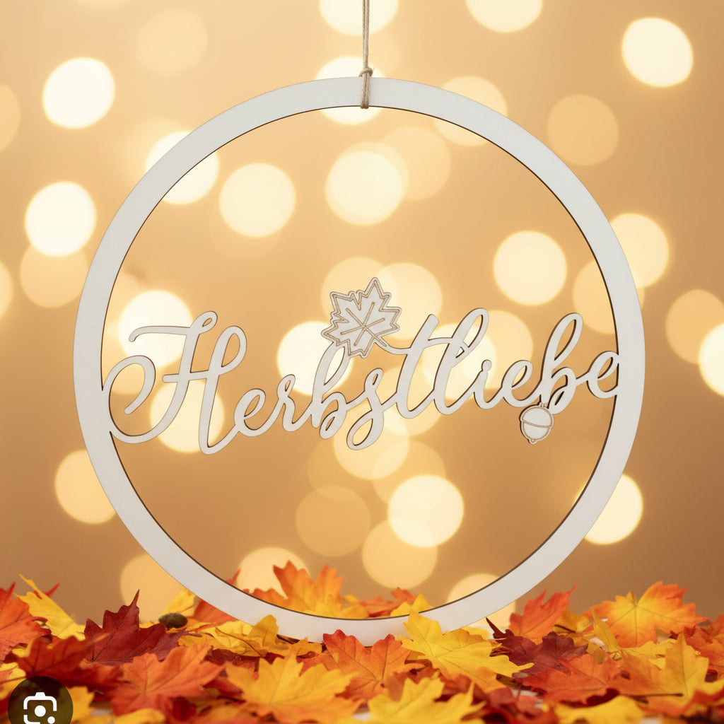 🍂 Türkranz aus Holz „Herbst“ - verschiedene Motive (personalisierbar)