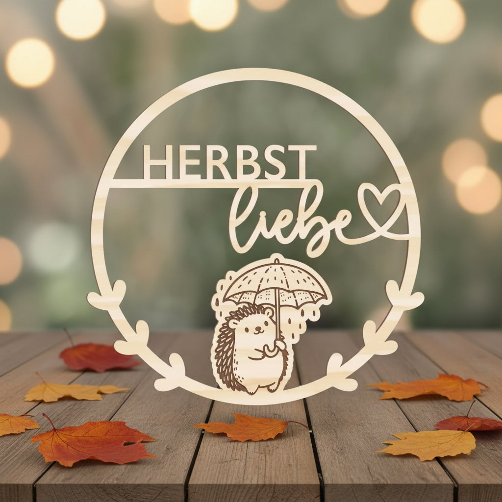 🍂 Türkranz aus Holz „Herbst“ - verschiedene Motive (personalisierbar)